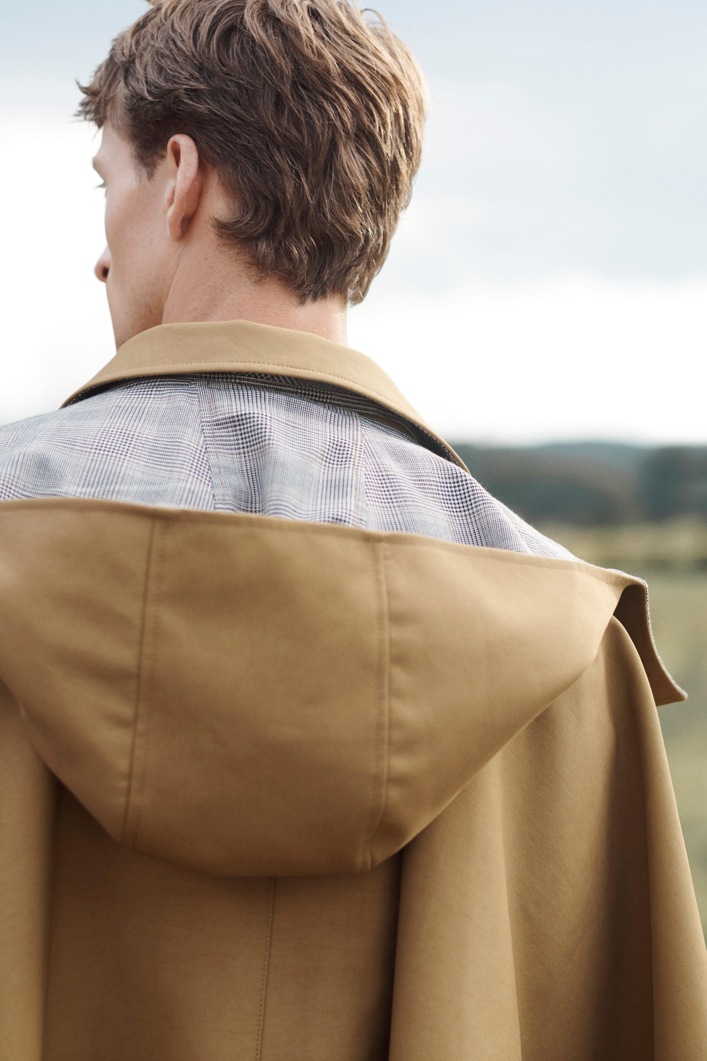 CONTRAST PLAID WATER REPELLENT PONCHO LIMITED EDITION